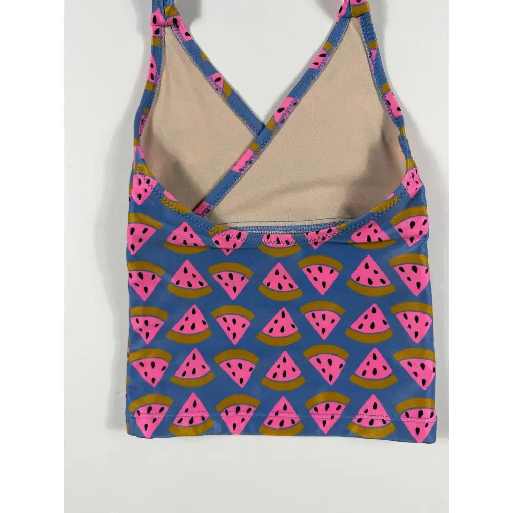 Tea Collection Watermelon Wedge Tie Tankini Swim Top Girls Size 5